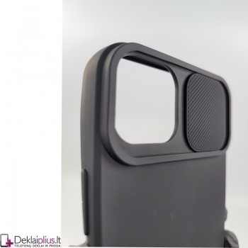 Švelnus guminis dėklas su kameros apsauga - juodas (Apple Iphone 14 Plus)